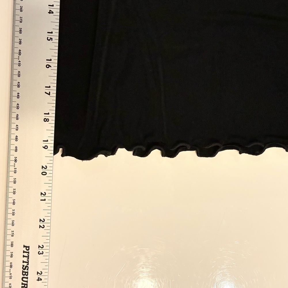 Nwot Chicos Travelers Liquid Knit Pant 1/M Wide Cropped Ruffle Hem Non Wrinkle - Picture 7 of 9